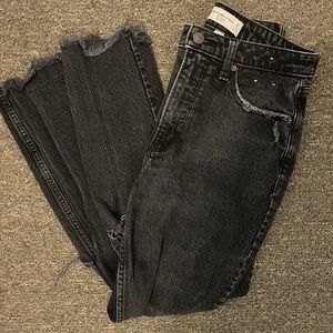 Abercrombie The Skinny High Rise Straight Black Jeans Curve Love